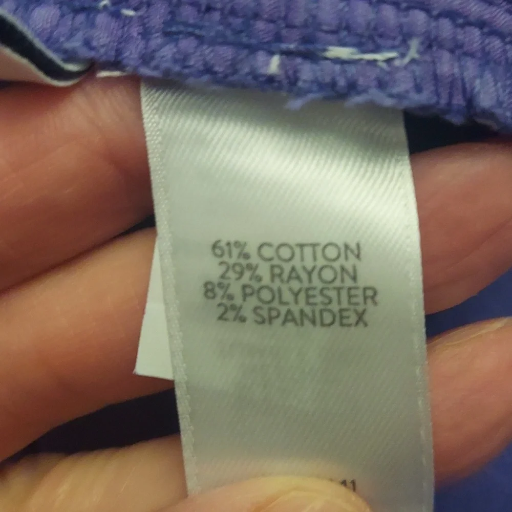 J JILL Wide-Leg Classic Cropped Midrise Jeans In Light French Violet - Picture 13 of 16